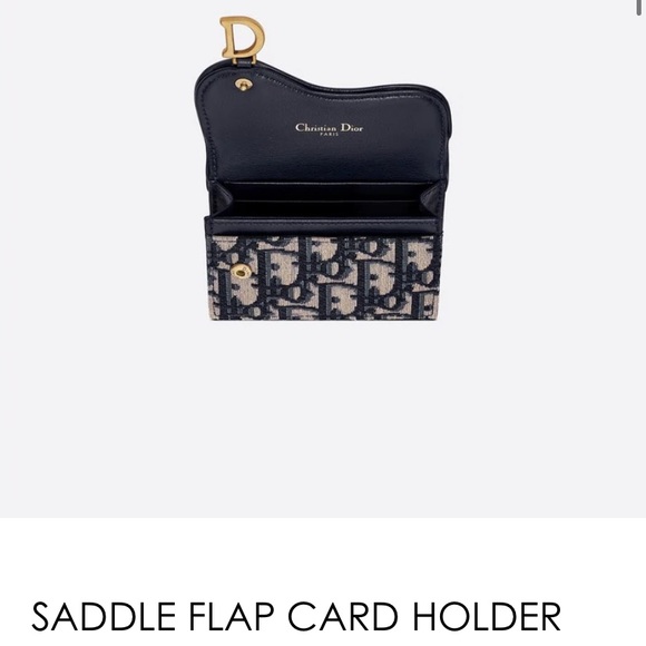 dior saddle flap card holder wallet - Picture 2 of 5